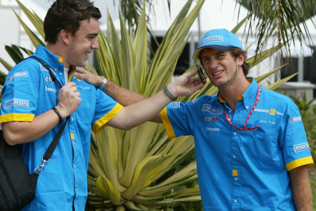 Fernando Alonso and Jarno Trulli Malaysia 2003 © XPB Images