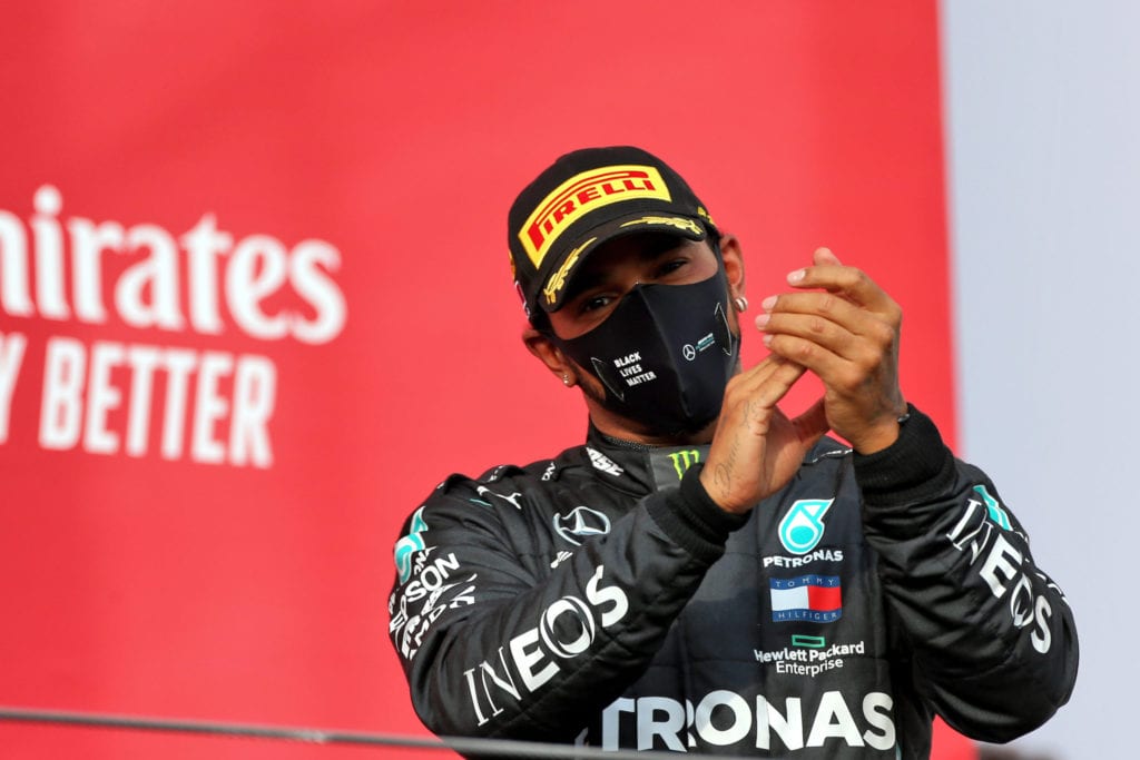 Race winner Lewis Hamilton © XPB Images
