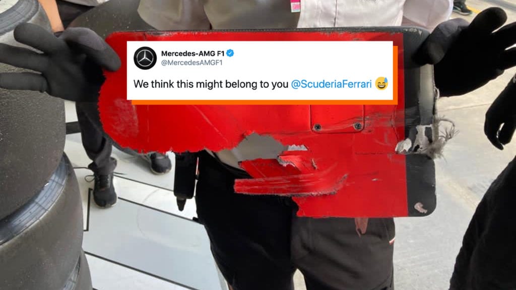 This Huge Ferrari Debris Was Stuck To Bottas’ Mercedes During Imola GP