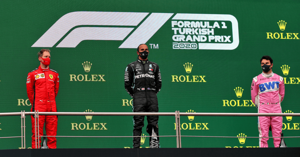 The Turkish GP Podium Was The Most Decorated In F1 History © XPB Images