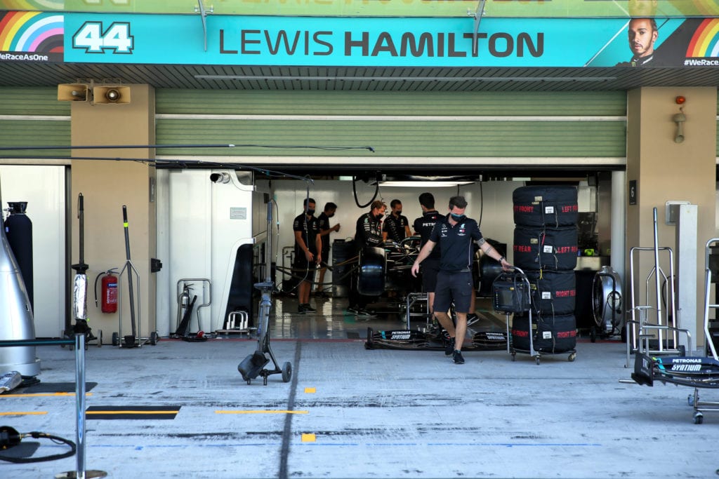 His name is above the door, but will he be racing on Sunday? © XPB Images