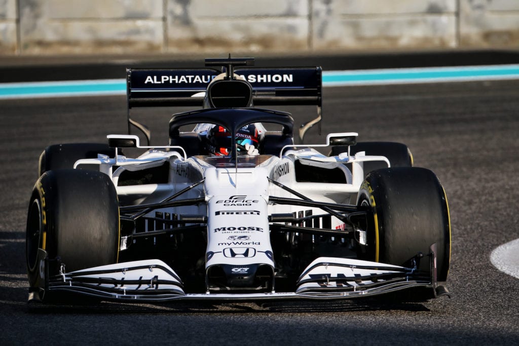 Yuki Tsunoda at the Abu Dhabi Young Driver Test with AlphaTauri © XPB Images