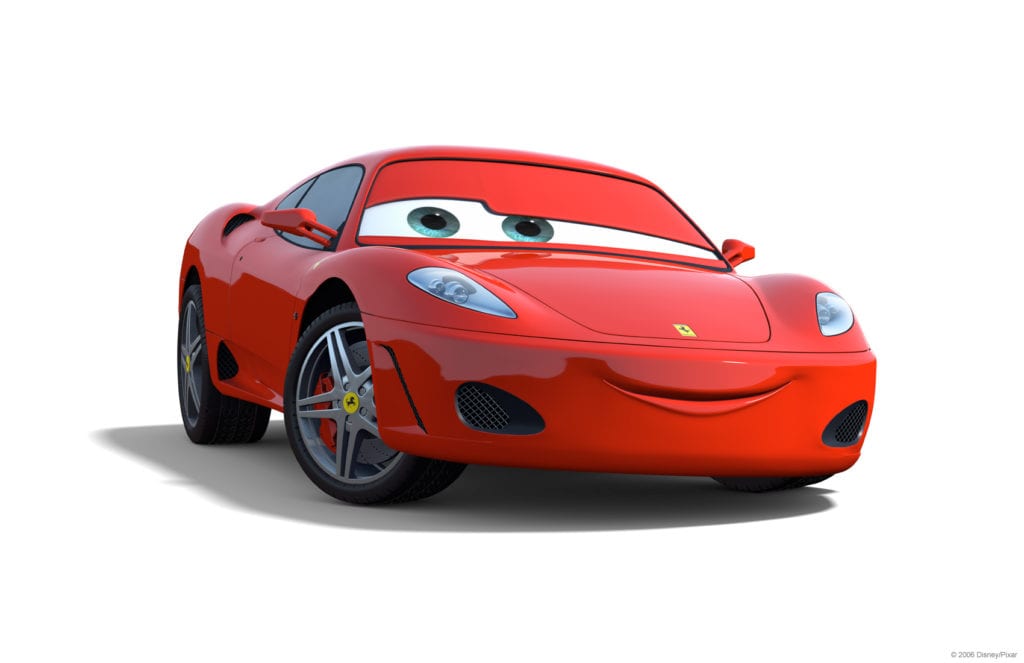 Schumacher's character in Cars © DisneyPixar